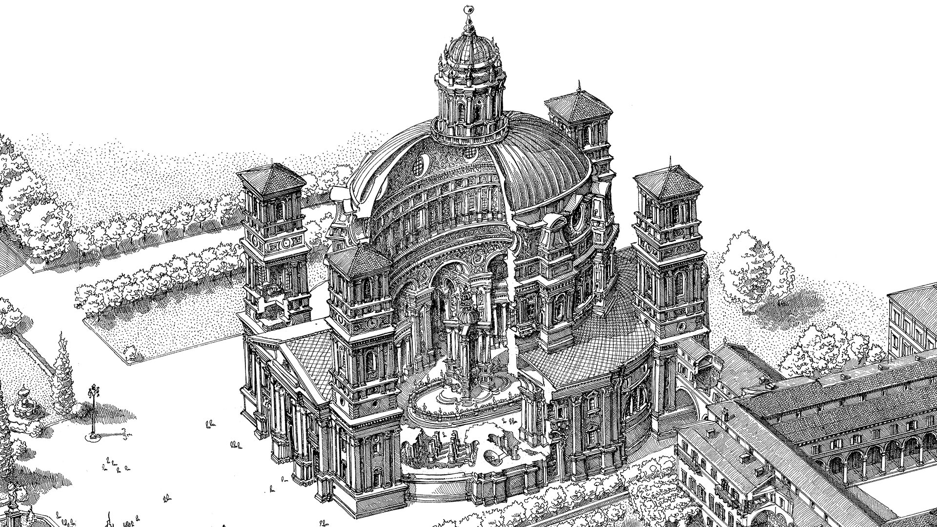 Disegno di Francesco Corni - Copyright Fondazione Francesco Corni