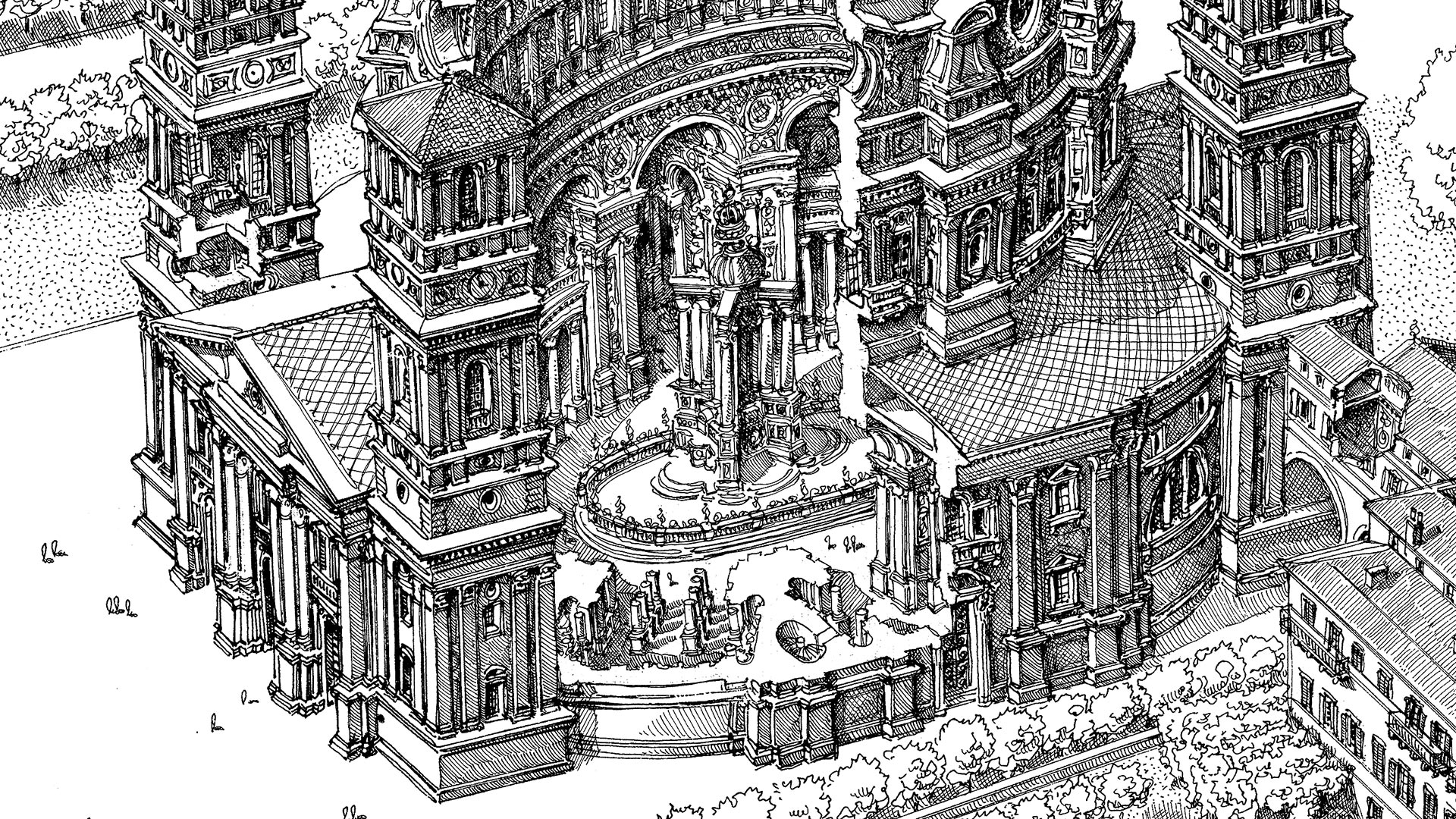 Disegno di Francesco Corni - Copyright Fondazione Francesco Corni